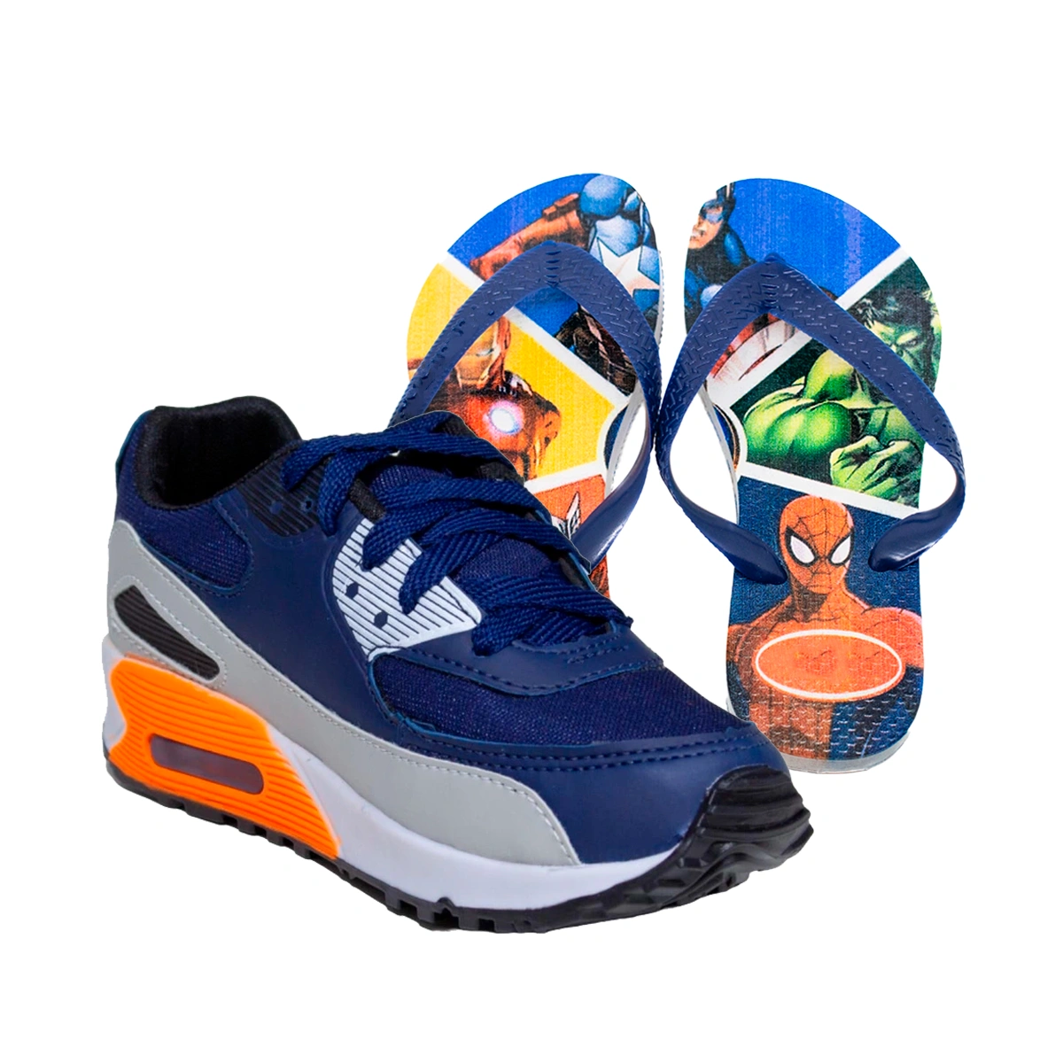 Kit Menino Tênis Infantil Max AIR + Chinelo Infantil Heróis - Imagem 6