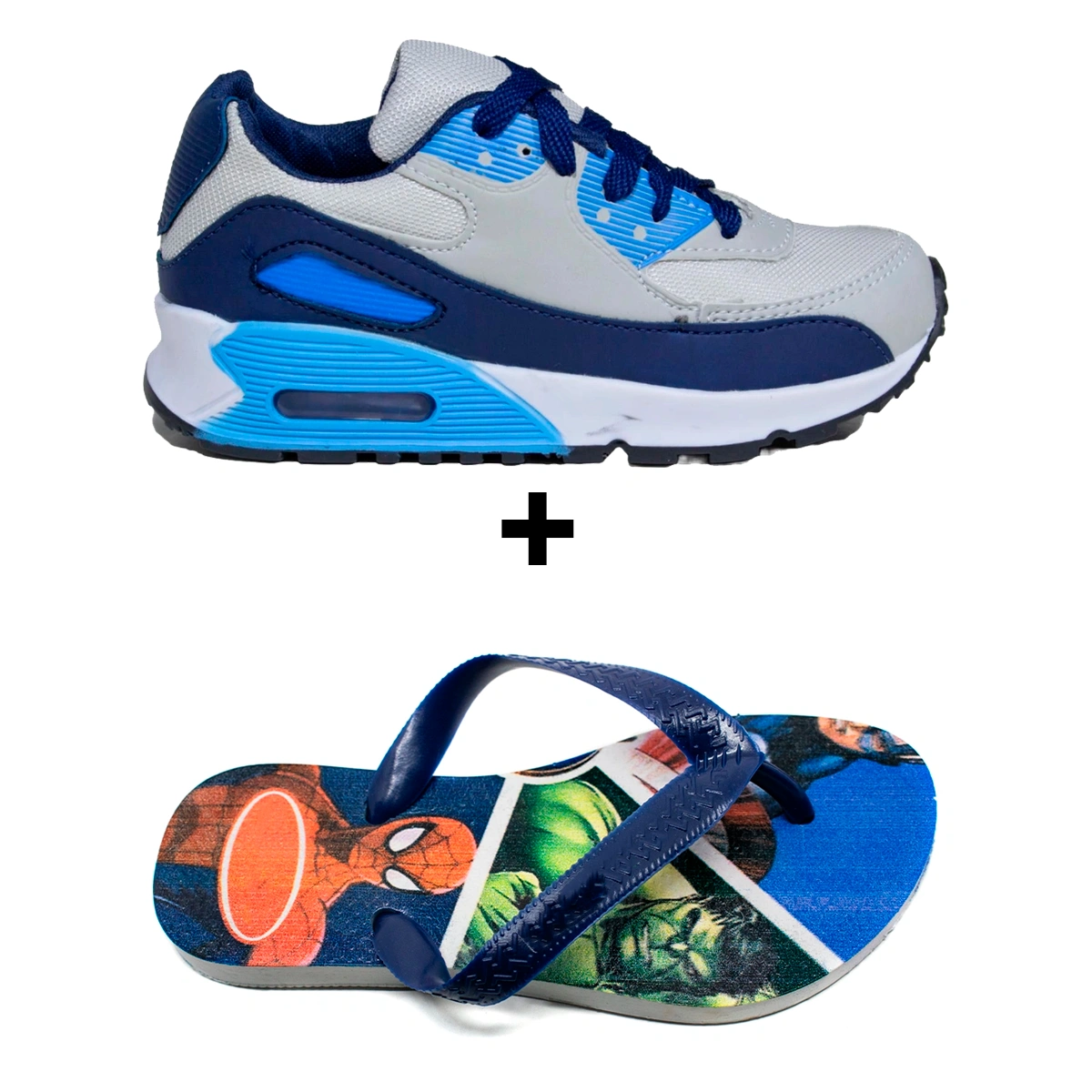 Kit Menino Tênis Infantil Max AIR + Chinelo Infantil Heróis - Imagem 2