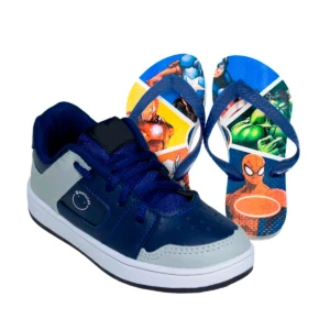 Tênis Infantil Gaelzim Skatista + Chinelo Infantil Heróis