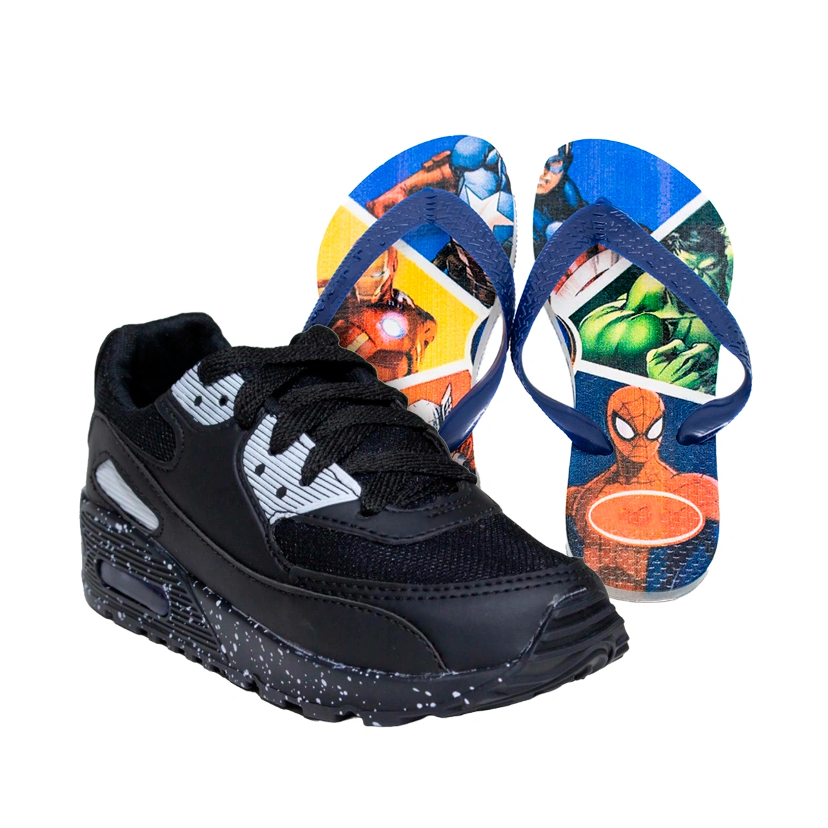 Kit Menino Tênis Infantil Max AIR + Chinelo Infantil Heróis - Imagem 12