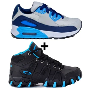 Kit 2 Tênis Infantil Botinha Oakley + Tênis Infantil Mini Max AIR Menino