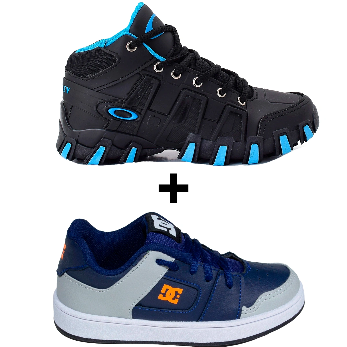 Kit 2 Tênis Infantil DC Shoes Skatista + Tênis Infantil Botinha Oakley - Imagem 6