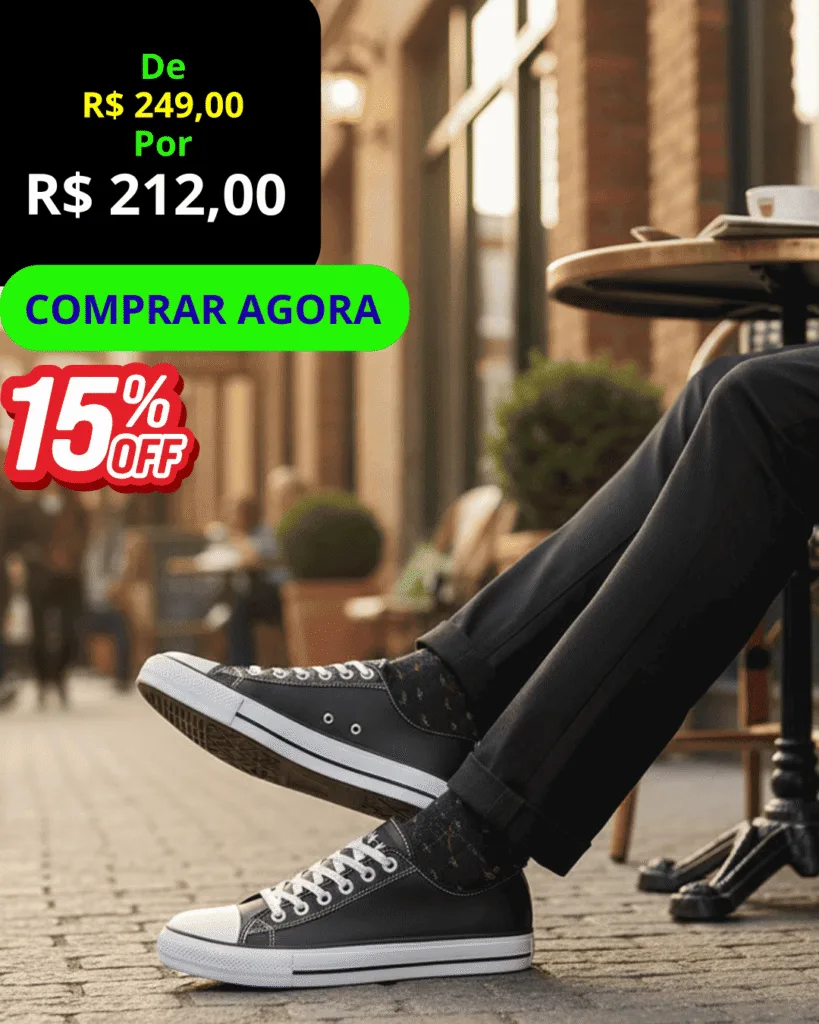 Tênis Star Couro Versátil e Confortável frontal.