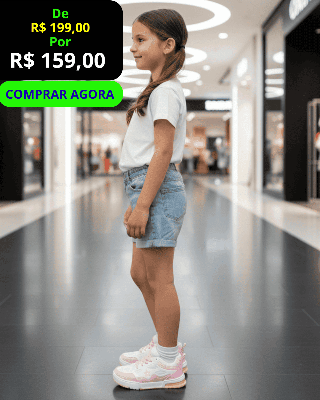 Tenis Infantil Star Skate Sneaker - vista frontal, com botão verde Comprar Agora.