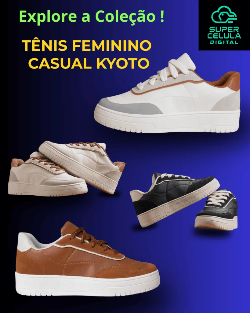 Tênis Feminino Casual Kyoto - Explore a Coleção