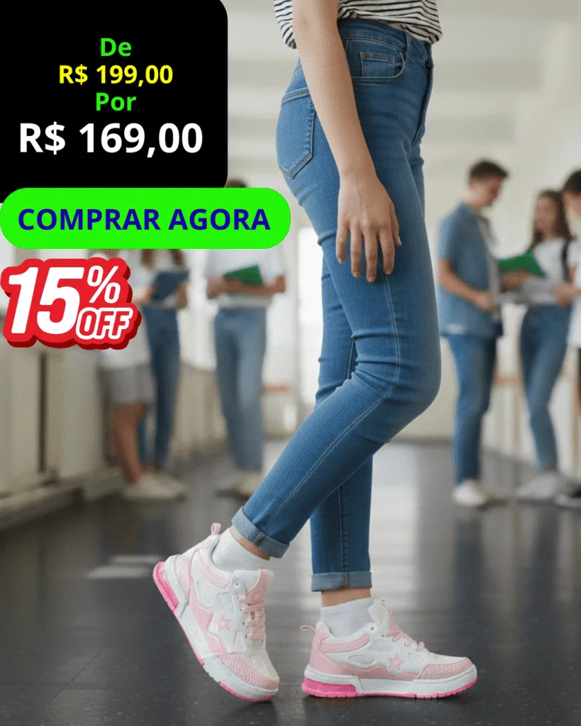 Tenis Infantil-juvenil Star Skate Sneaker - vista frontal, com botão verde Comprar Agora.