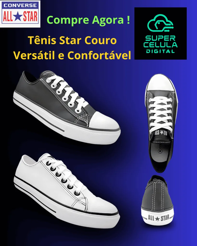 Tênis Star Couro Versátil e Confortável - Compre Agora