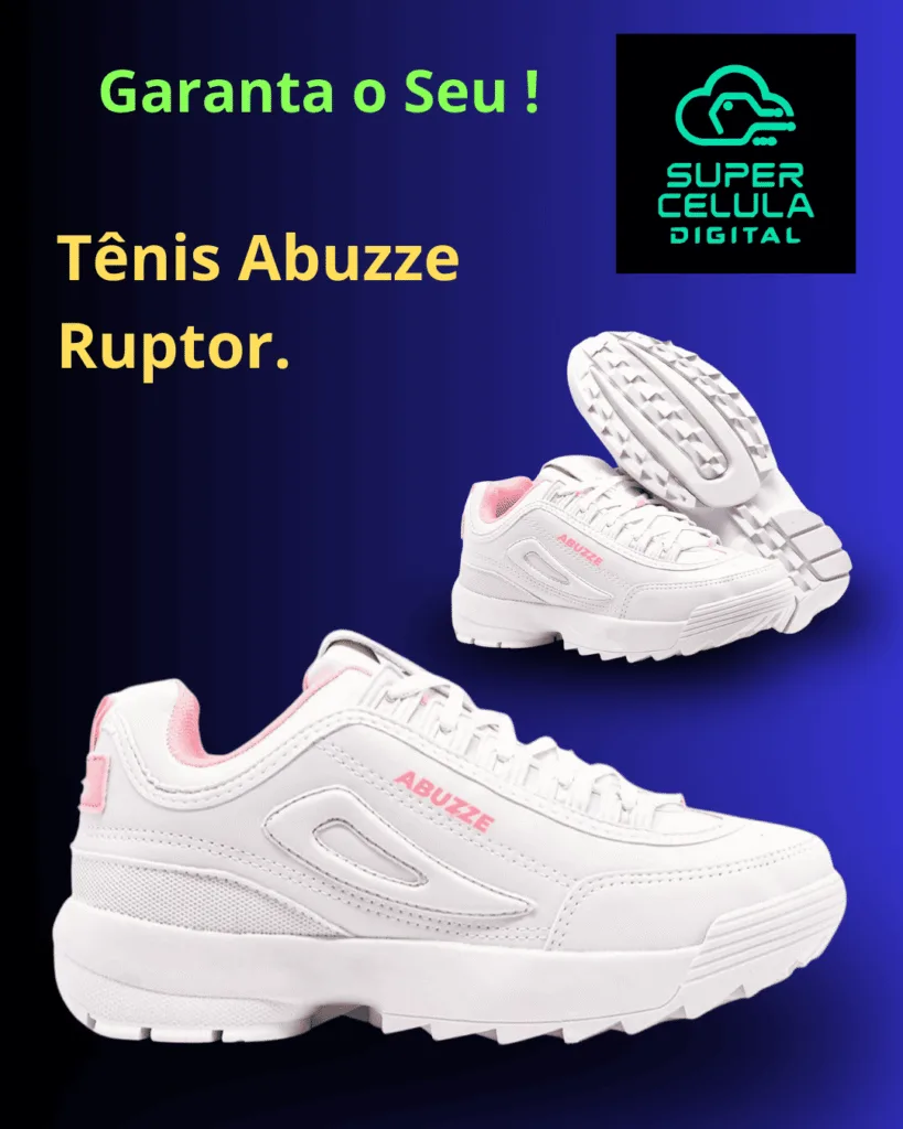 Tênis Abuzze Ruptor Branco e Rosa