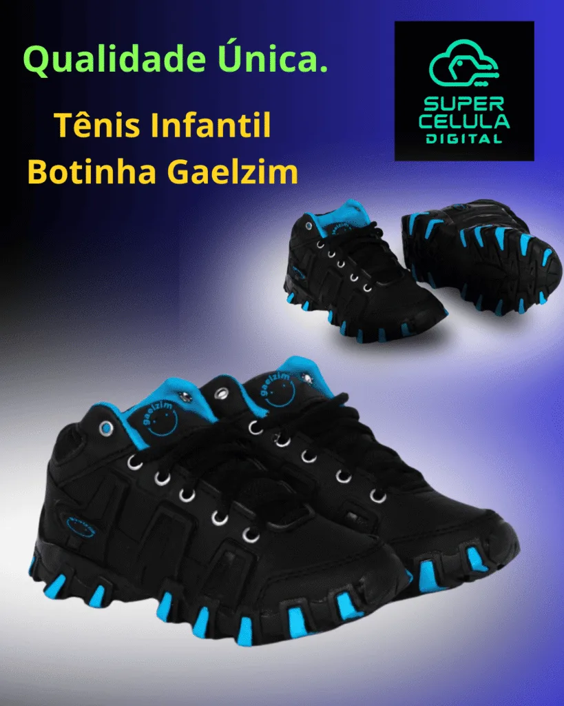 Tênis Infantil Botinha Gaelzim - Qualidade Única