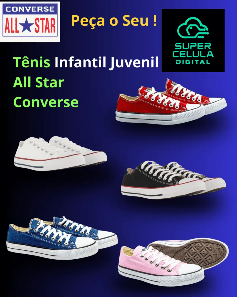 Tênis Infantil Juvenil All Star Converse Várias Cores - Peça o Seu