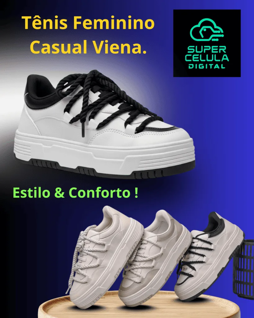 Tênis Feminino Casual Viena - Estilo e Conforto