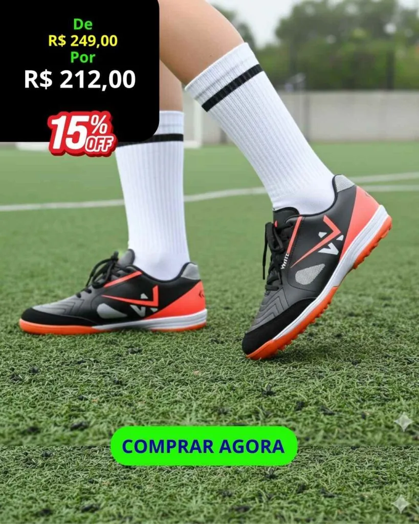 Chuteira Society Profissional DRY 2026 – Alta Performance e Gri