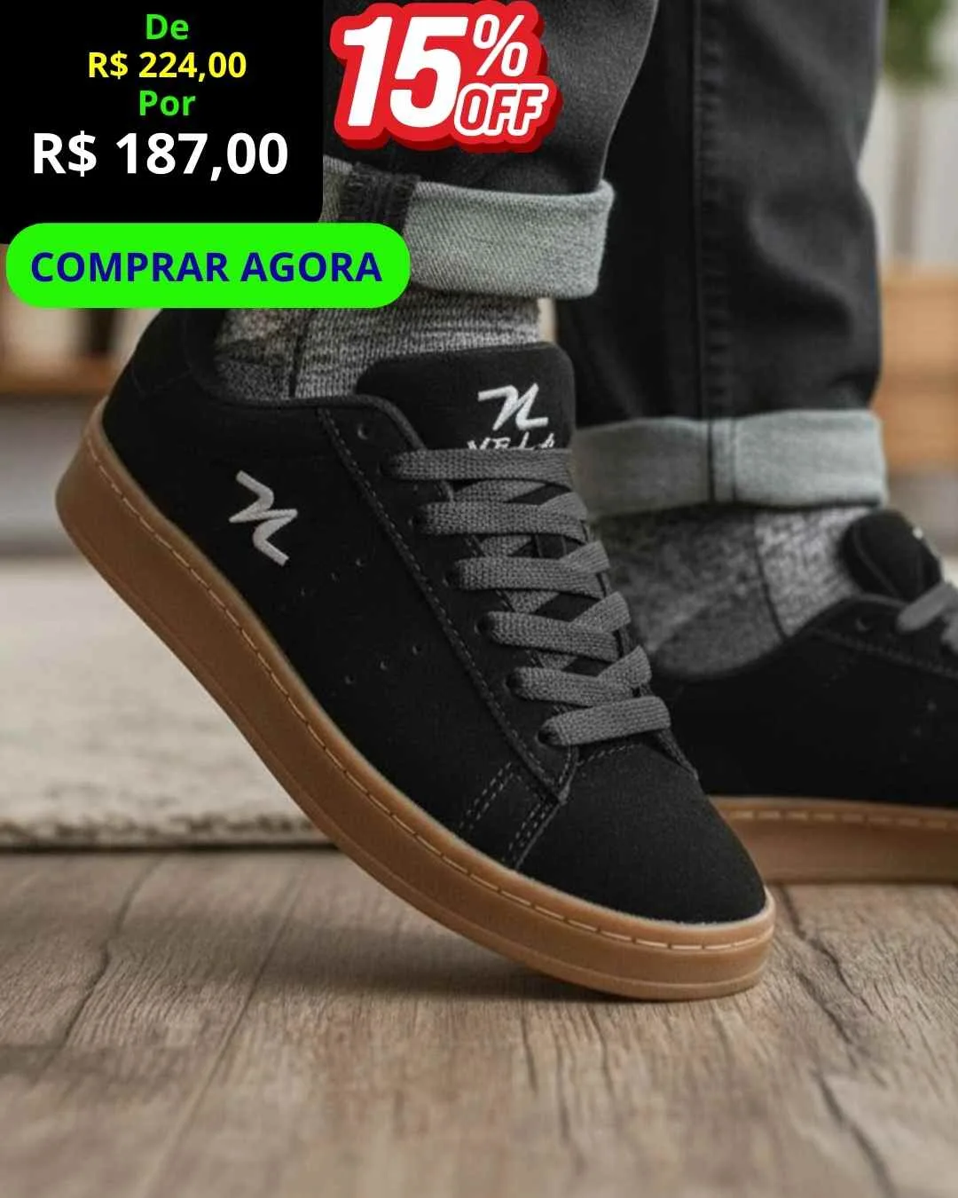 Tênis Casual Masculino VLE – Estilo Urbano e Conforto.