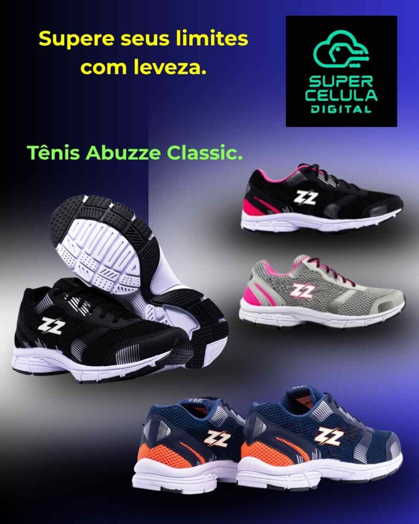 VITRINE 43 Tênis Abuzze Classic Running – Performance e Leveza 2026