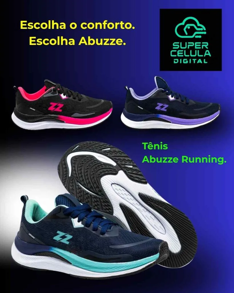Tênis Feminino Abuzze Running – Conforto e Leveza 2026