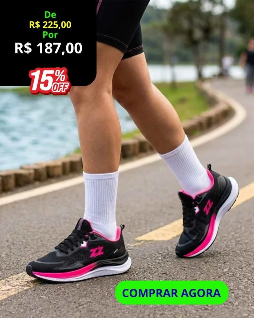Tênis Feminino Abuzze Running – Conforto e Leveza