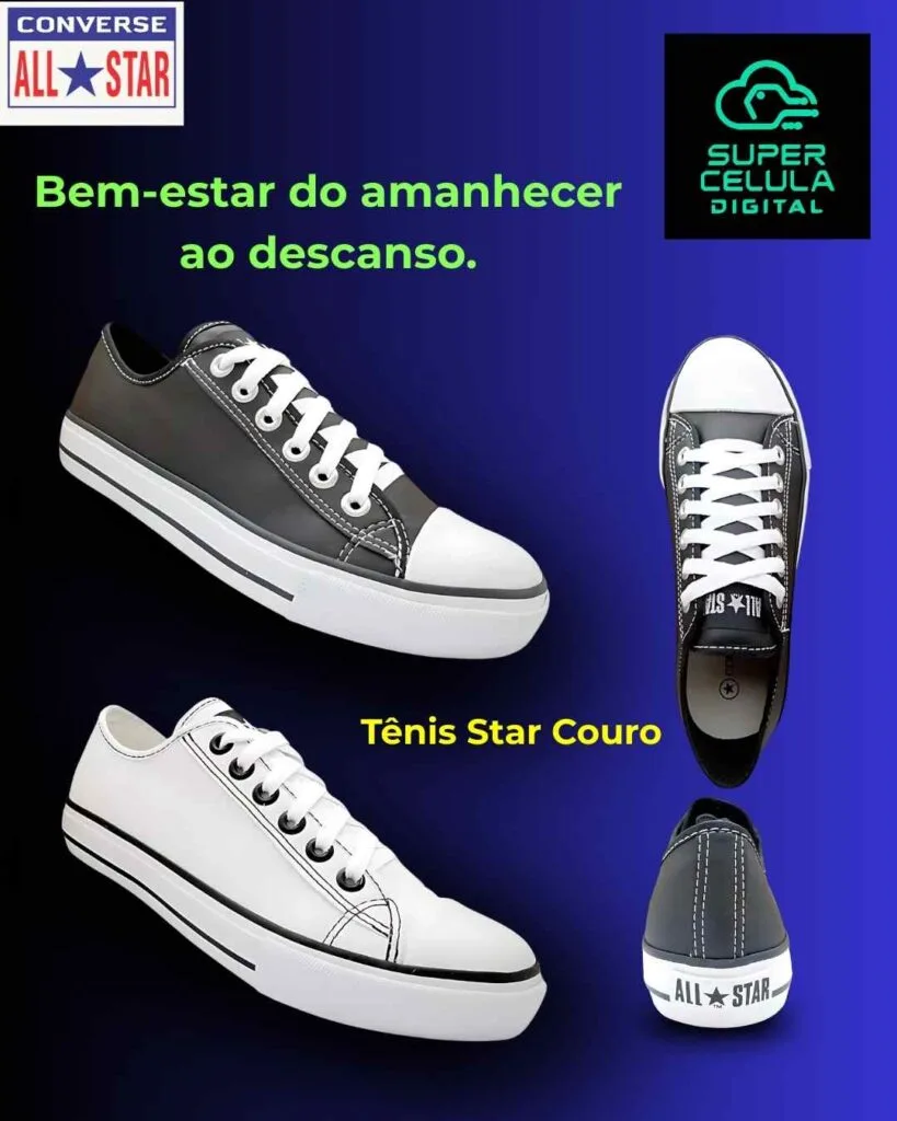 Tênis Star Couro Versátil e Confortável