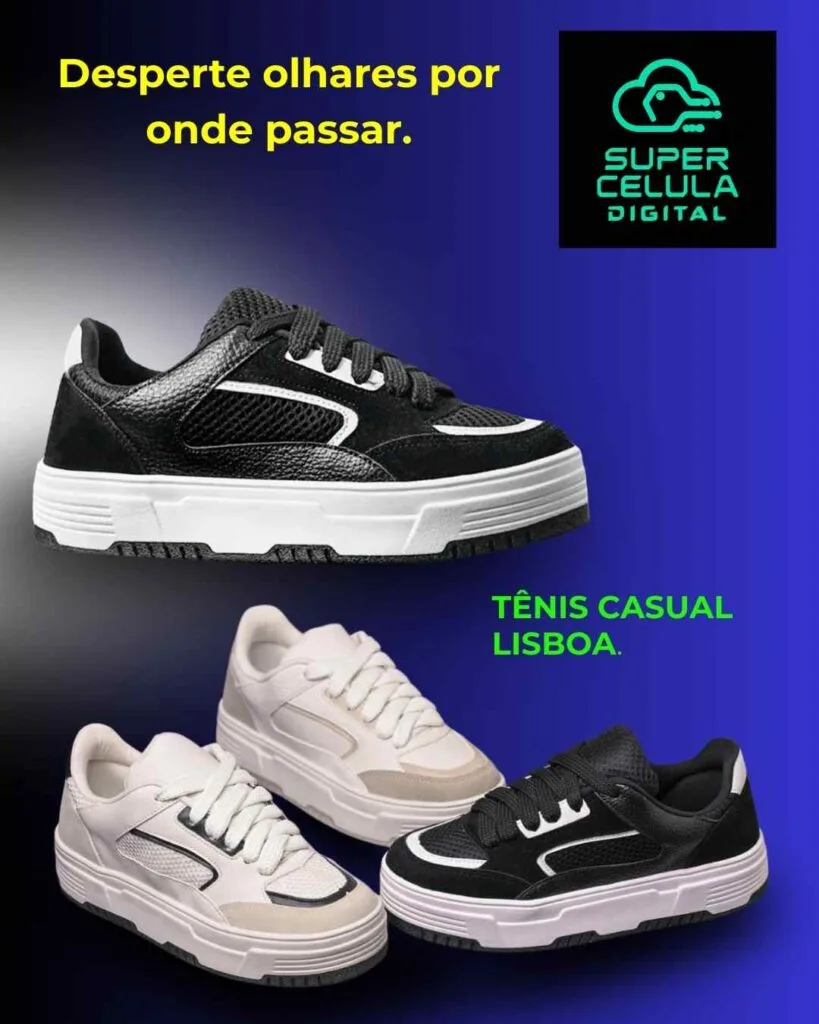 Tênis Feminino Casual Lisboa – 100% Original