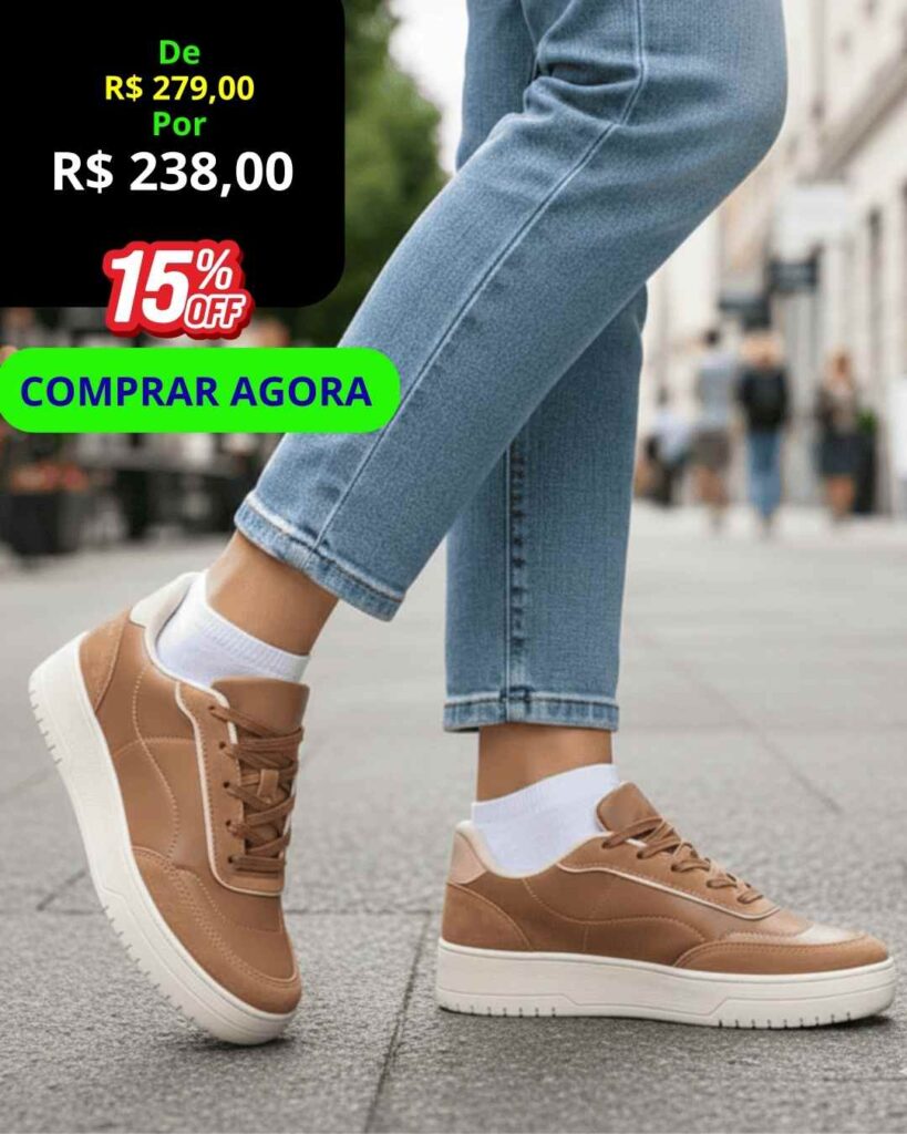 VITRINE 16 Tênis Feminino Casual Kyoto – Estilo e Conforto