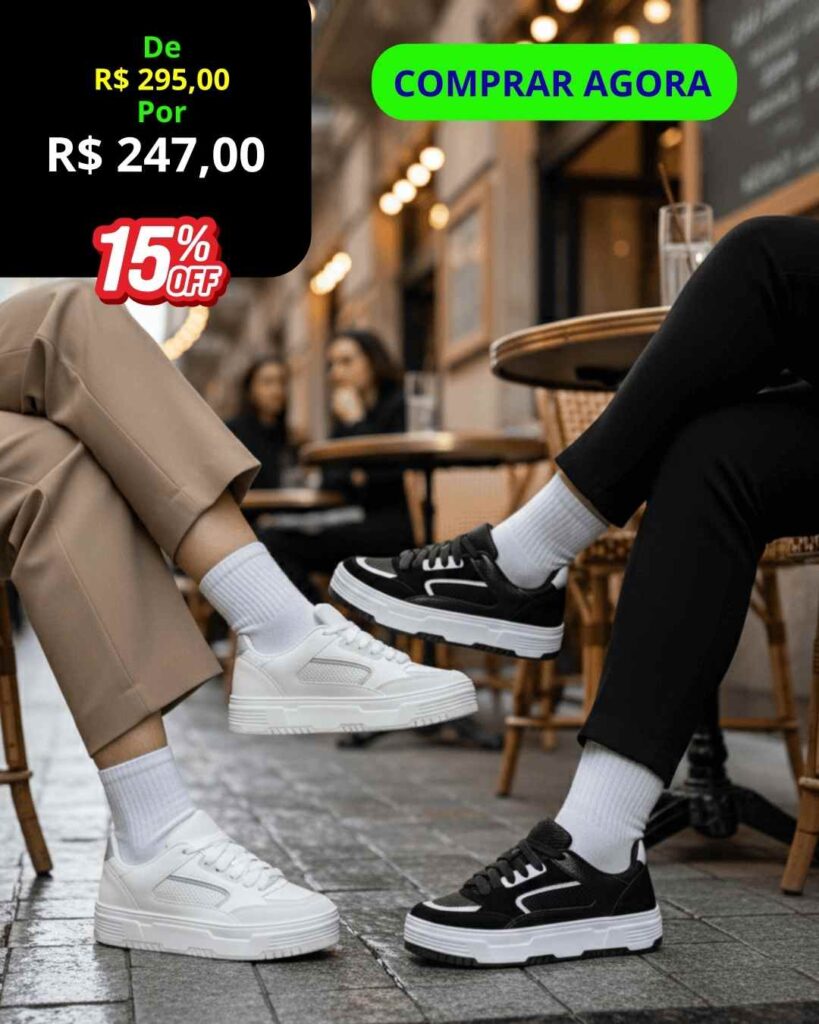 VITRINE 6 Tênis Feminino Casual Lisboa – 100% Original