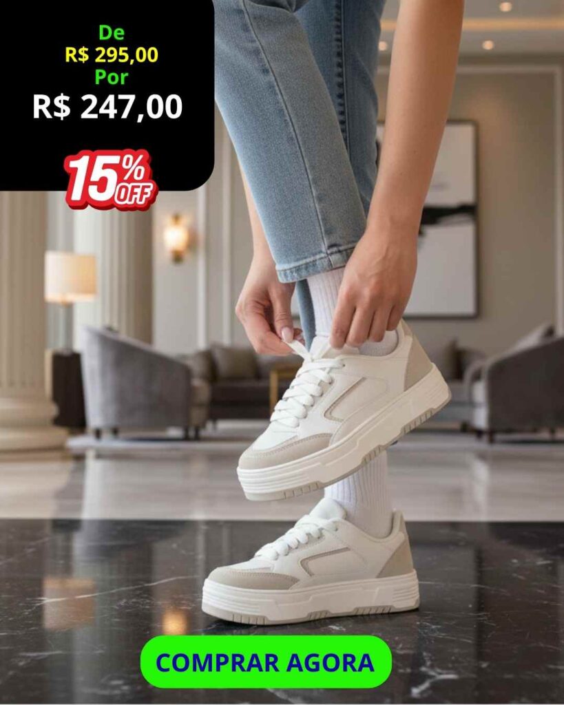 VITRINE 57 Tênis Feminino Casual Lisboa