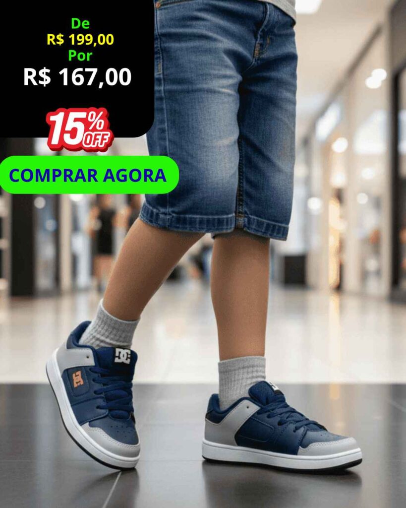 VITRINE 53 Tênis Infantil DC Shoes Skatista – Estilo Street e Conforto