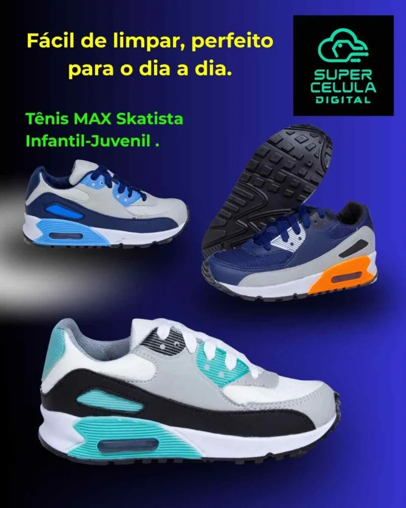 Tênis Infantil Mini Max Air – Conforto e Amortecimento 2026