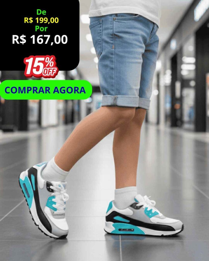 VITRINE 51 Tênis Infantil Mini Max Air – Conforto e Amortecimento