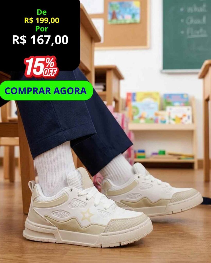 VITRINE 30 Tênis Infantil Star Skate Sneaker – Estilo e Resistência 100% Nacional.