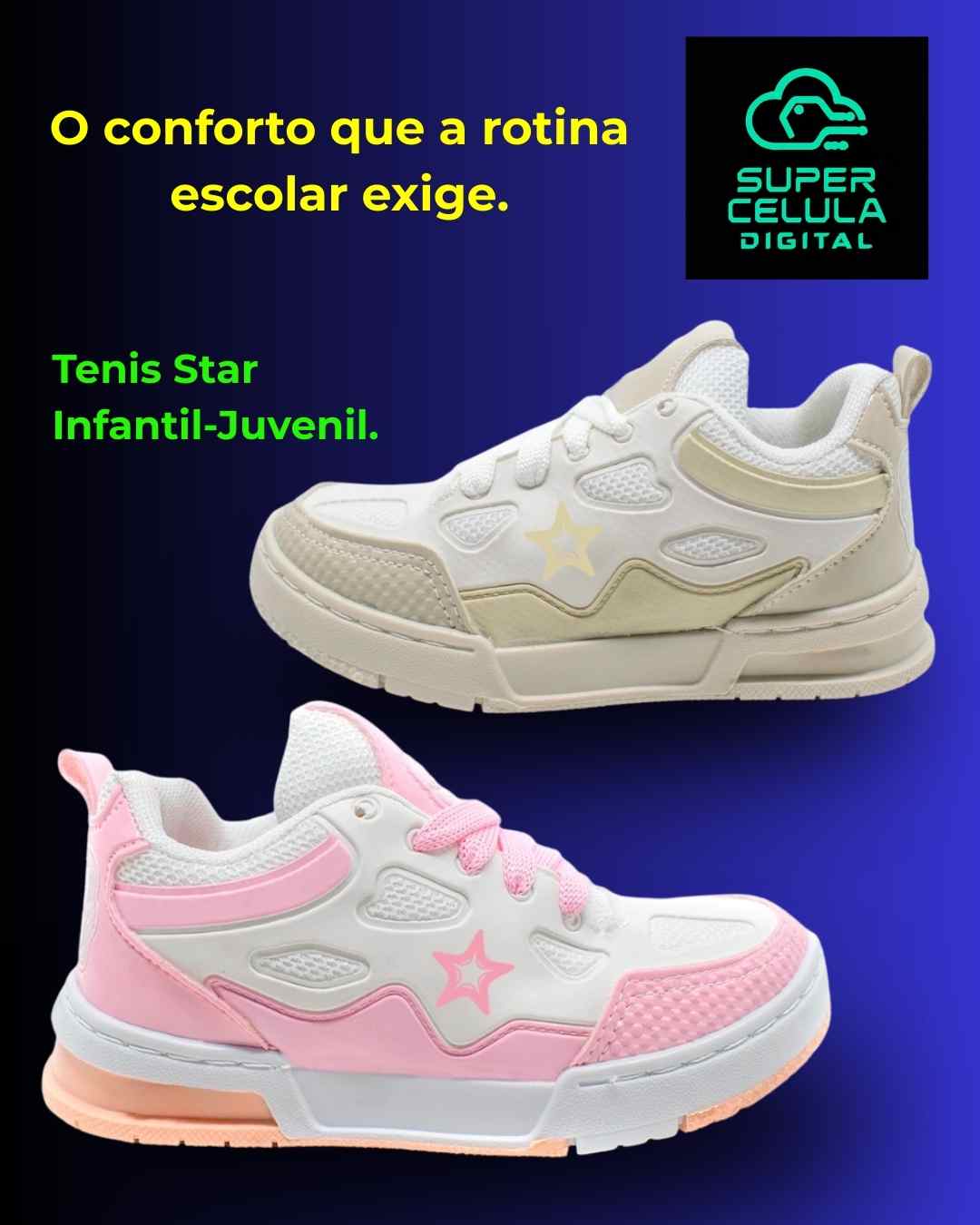 VITRINE 31 Tênis Infantil Star Skate Sneaker – Estilo e Resistência 100% Nacional.