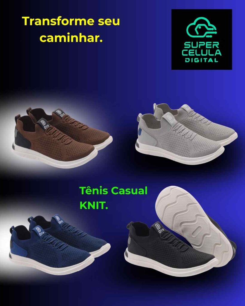 VITRINE 70 Tênis Masculino Casual Knit Conforto Premium – Estilo 2026