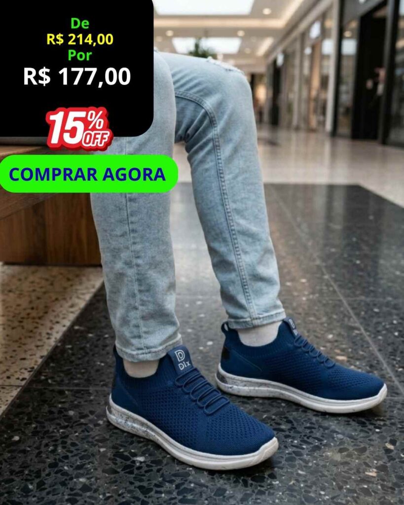 VITRINE 29 Tênis Masculino Casual Knit Conforto Premium