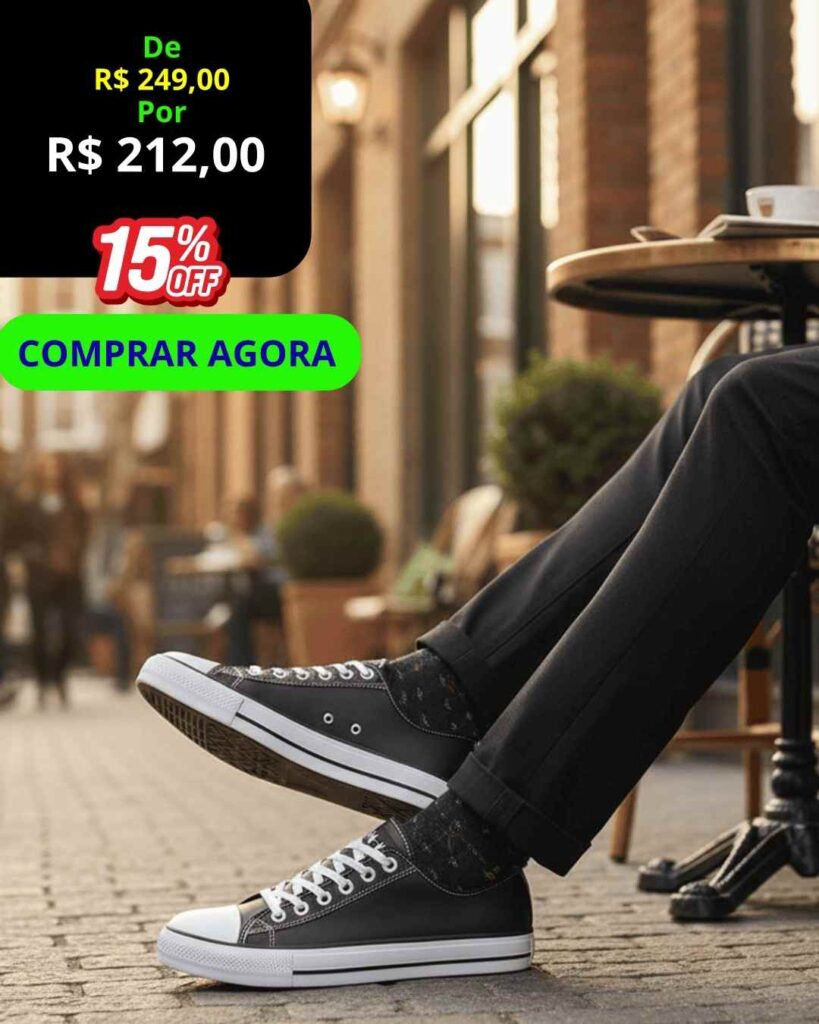 VITRINE 61 Tênis Star Couro Versátil e Confortável