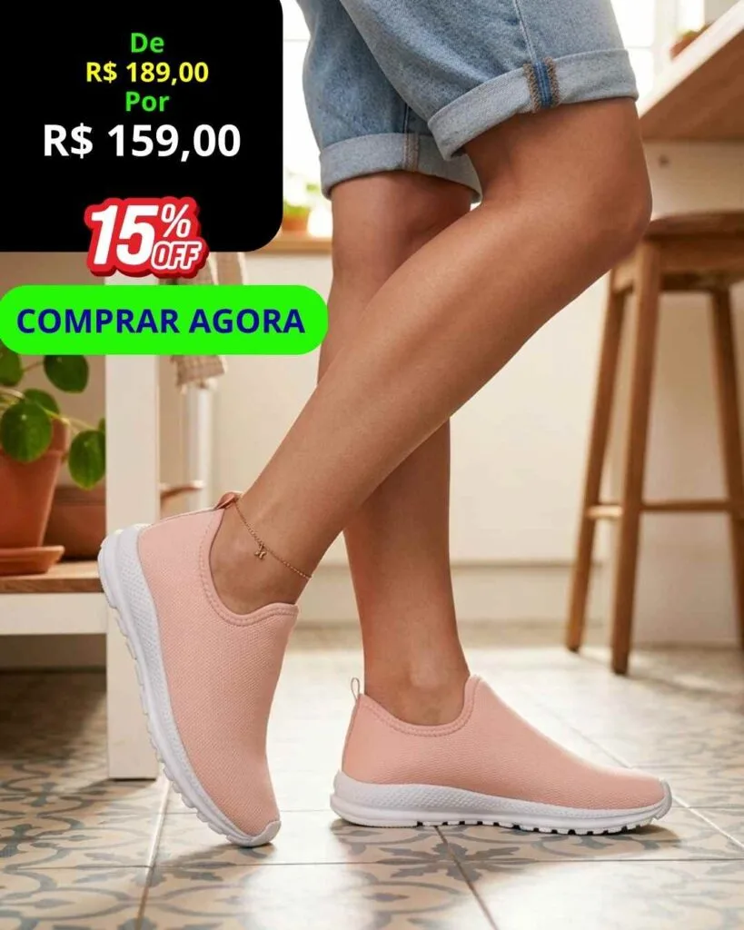 Tênis Meia Feminino WR Ultra Conforto Para Uso No Seu Lar.