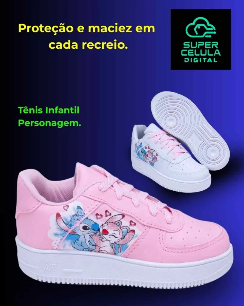 Tênis Infantil Casual Stitch Forcee – Conforto e Estilo em 2026.