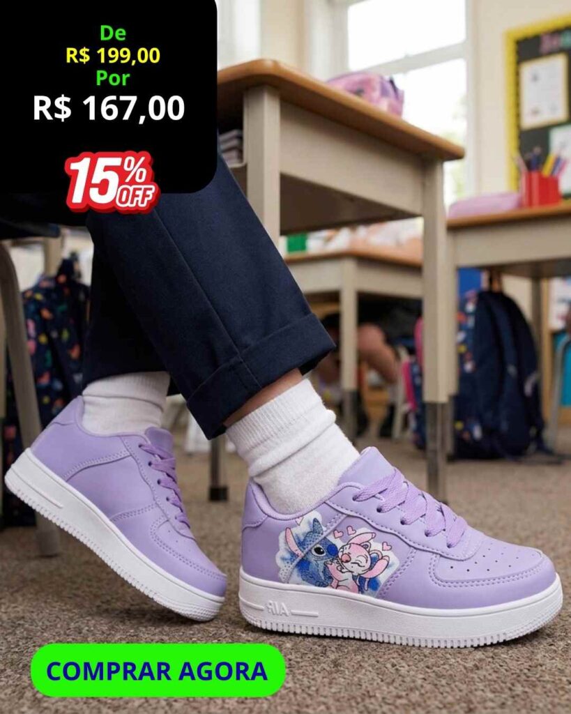 VITRINE 27 Tênis Infantil Casual Stitch Forcee – Conforto e Estilo
