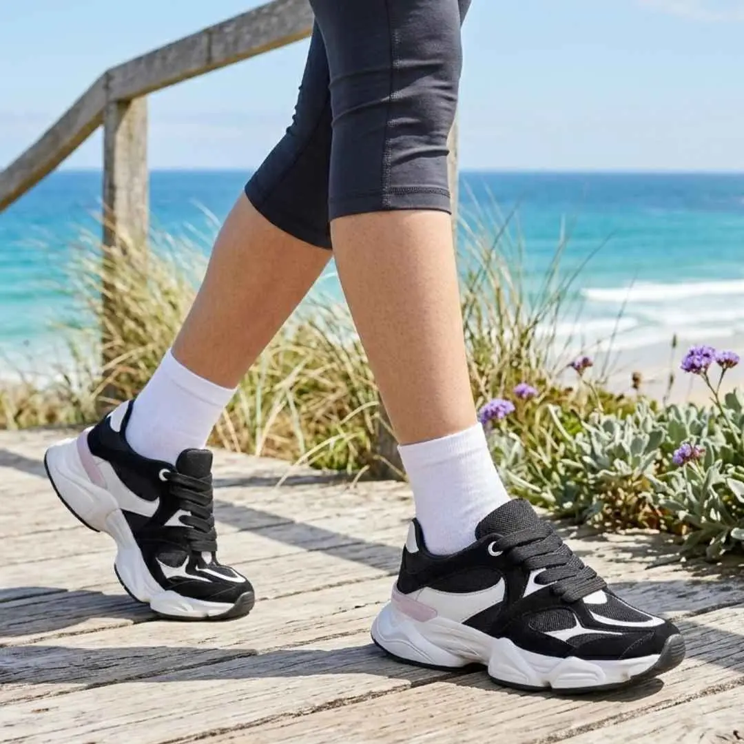 Tênis Feminino Casual Esportivo Berlim - Design Robusto e Sofisticação Moderna para o seu Estilo Urbano e sua Caminhada Diária! em 2026. 2 Tênis Feminino Casual Esportivo Berlim 2