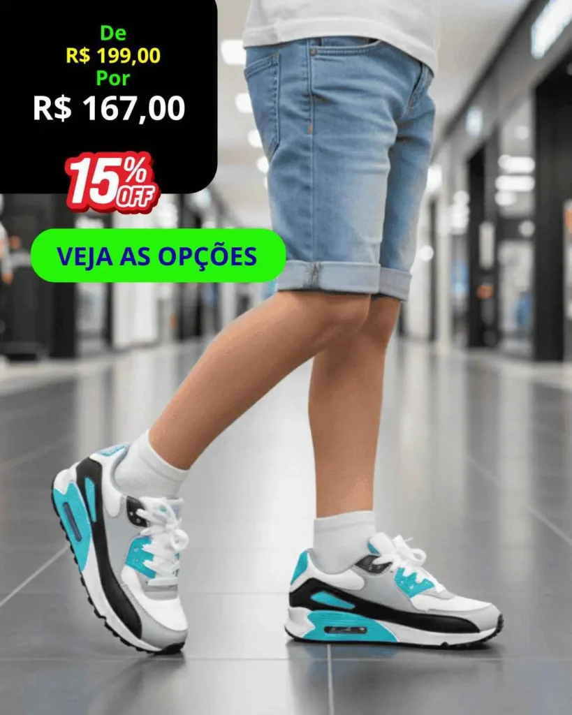 Tênis Infantil Mini Max Air – Conforto e Amortecimento