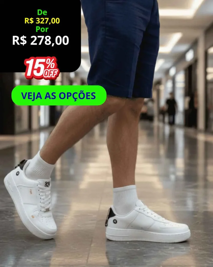Tênis Airforce TM Moderno – Estilo Urbano e Conforto