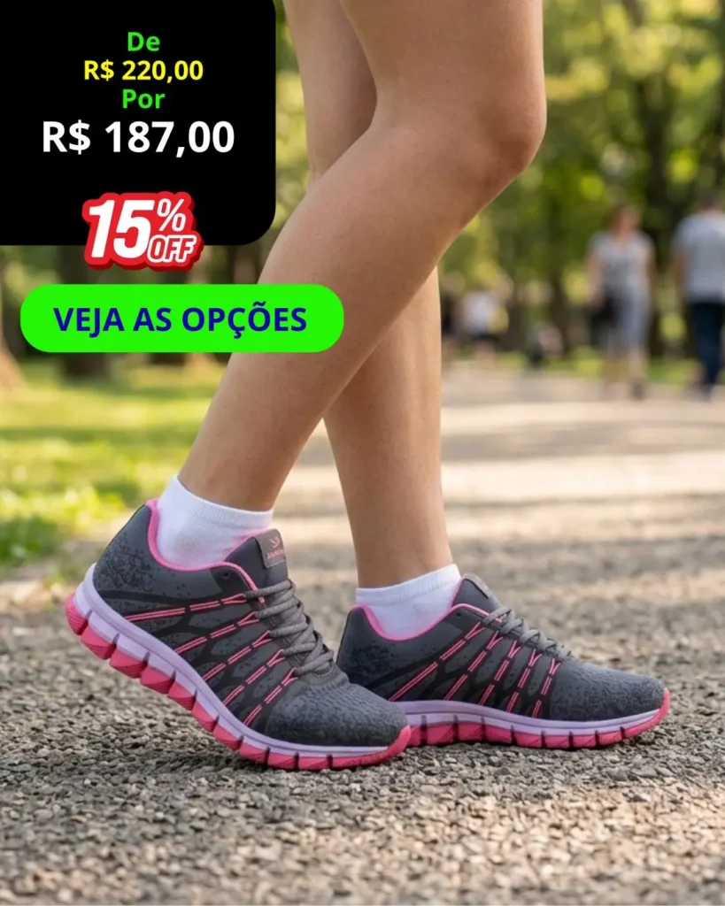 VITRINE 5 Durabilidade para a Mulher que não Para! Tênis Feminino Olimpk – 2026