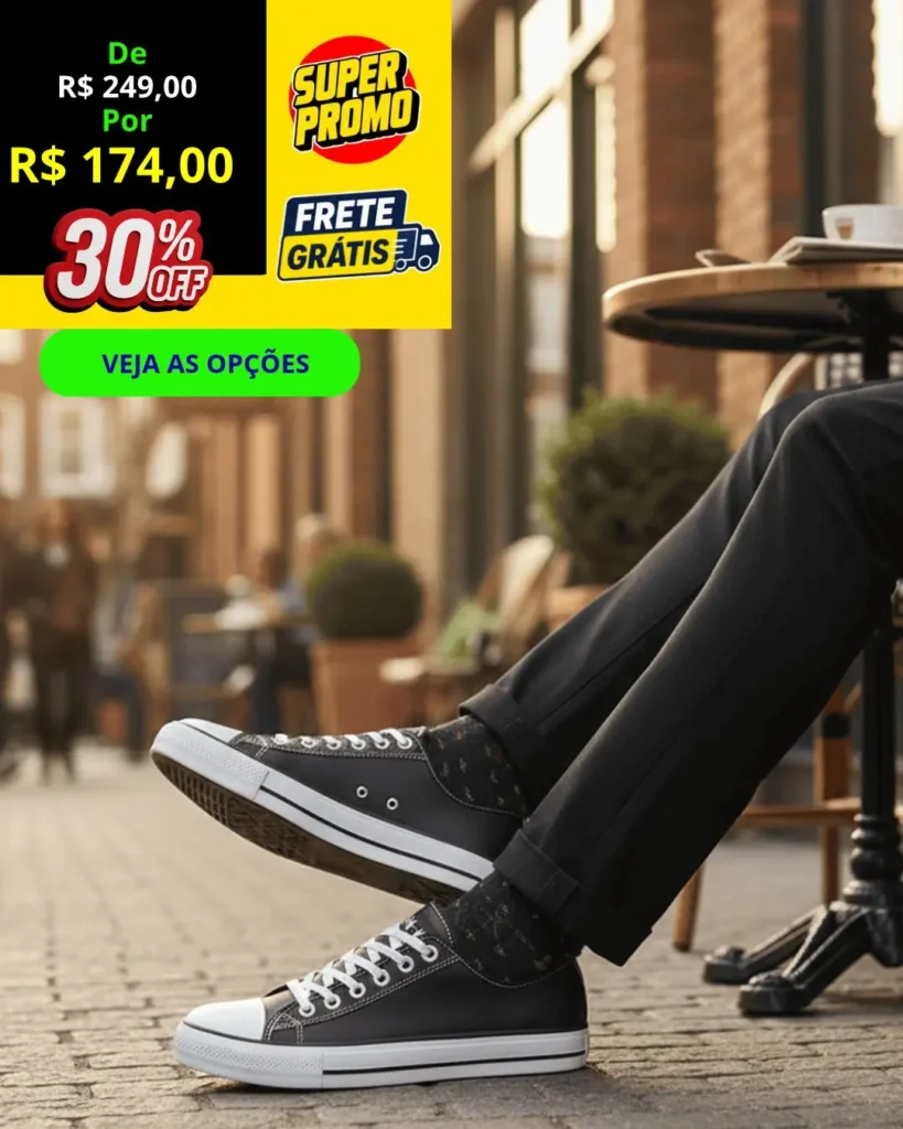 VITRINE 50 Tênis All Star couro.