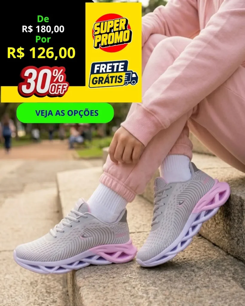 VITRINE 8 Tênis Feminino Bella - Academia, Caminhada e Passeio.