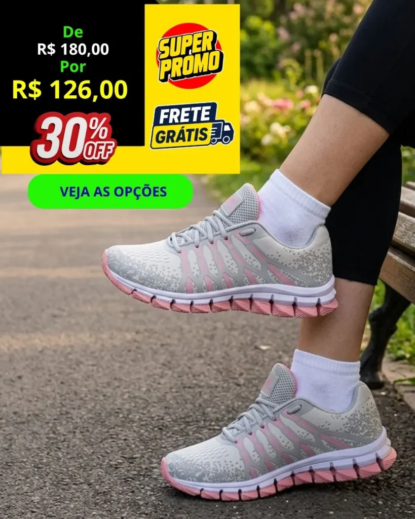 VITRINE 15 Tênis caminhada e academia.