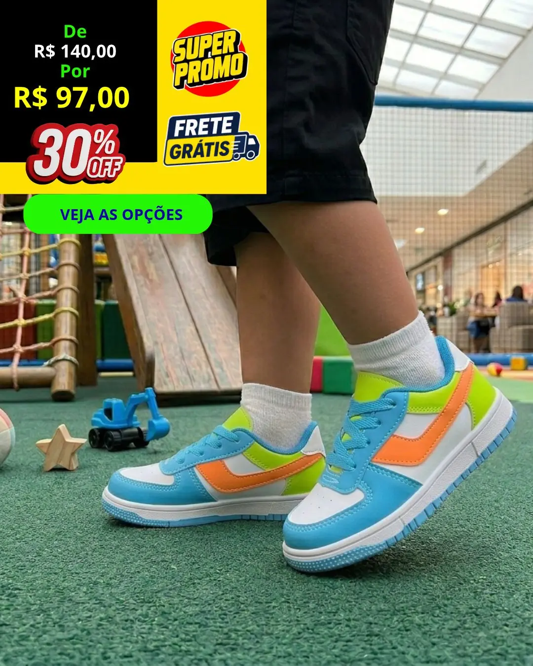VITRINE 26 Tênis infantil mocinho