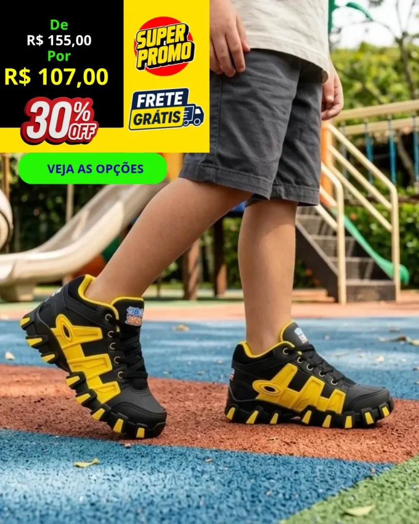 VITRINE 12 Tênis infantil aventura