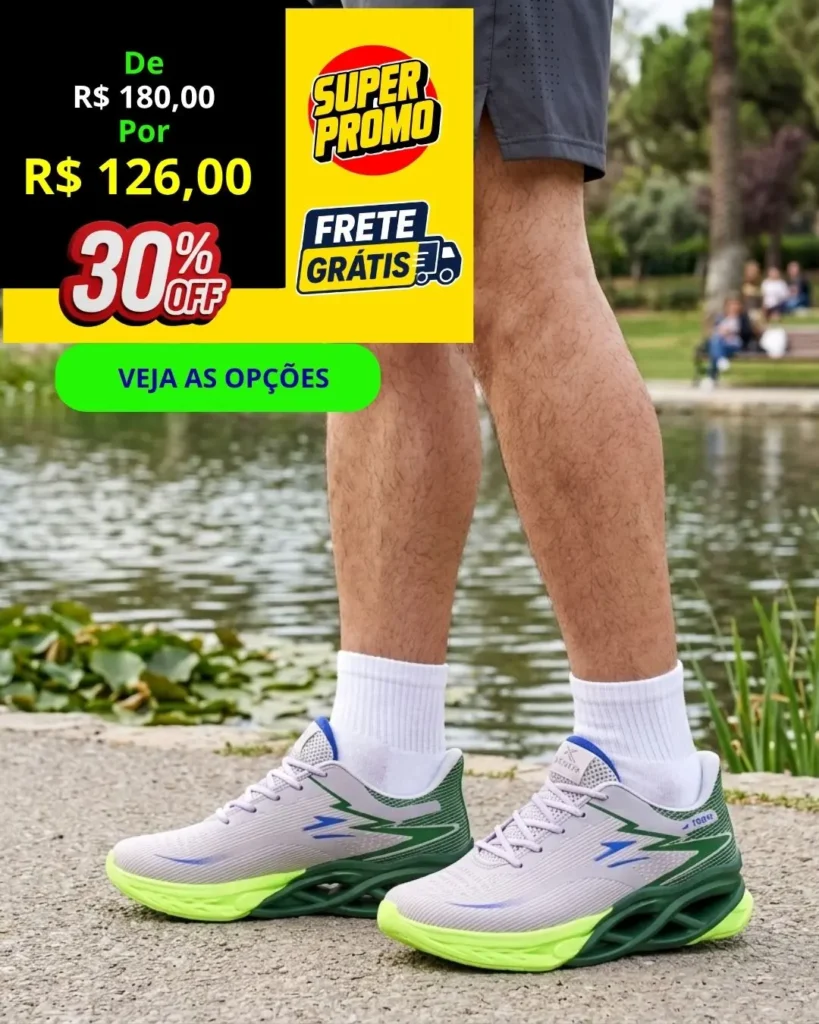VITRINE 16 Tênis masculino caminhada e academia.