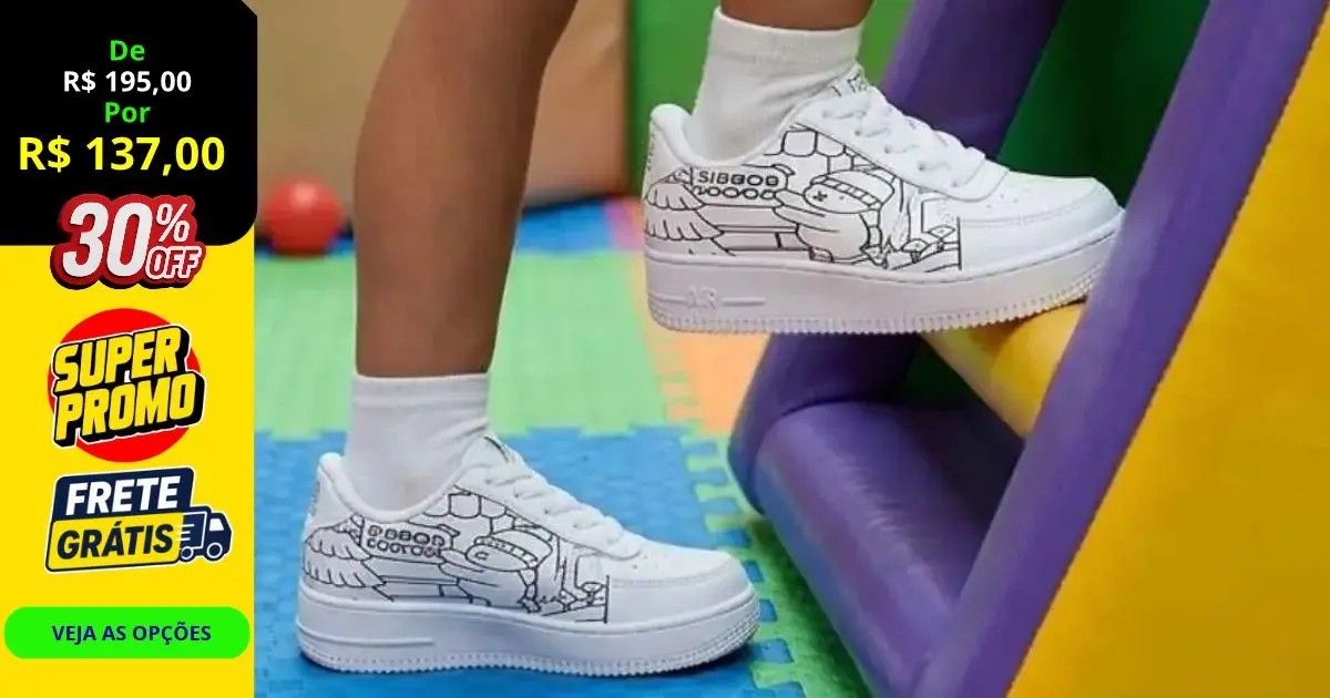 Tênis Infantil Bobbie Goods para Personalizar: Criatividade, Lazer e Estilo Único 1 tenis infantil bobbie goods para personalizar